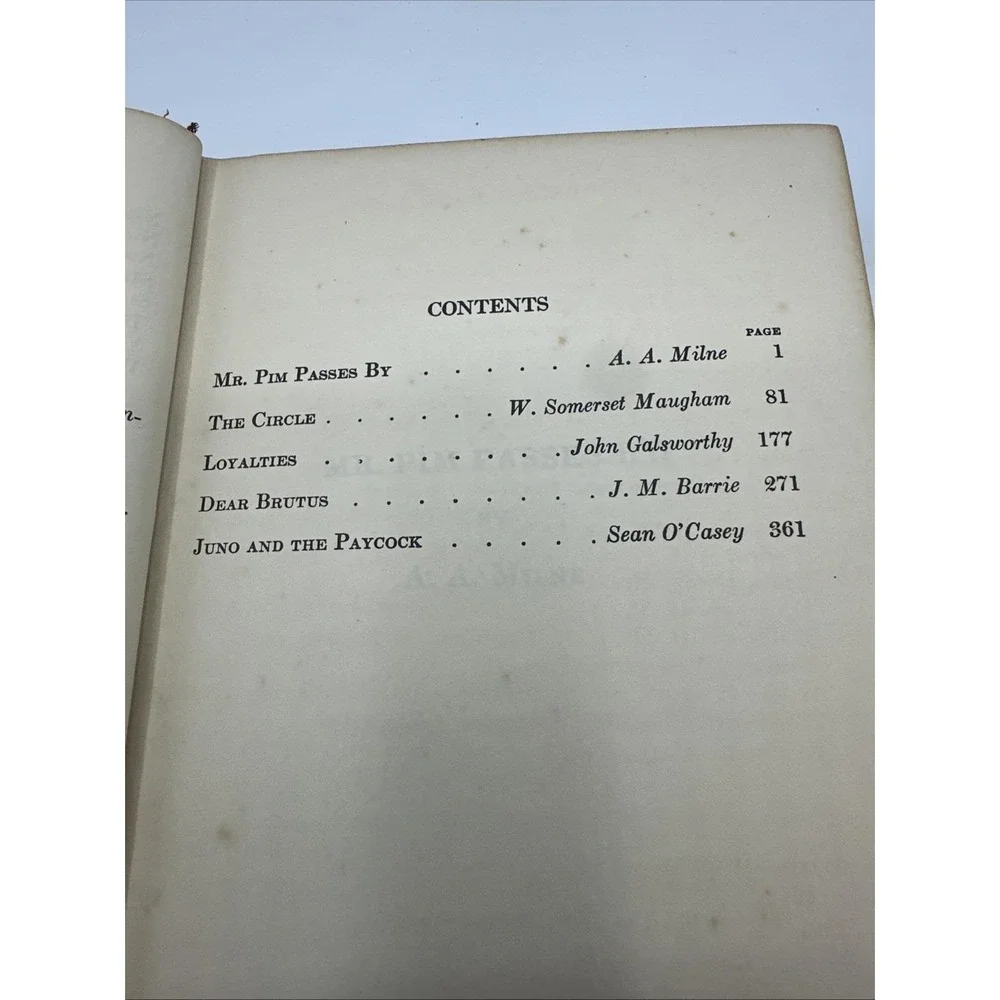 Contemporary Drama English and Irish Plays II Book by Watson & Pressey 1931 HC